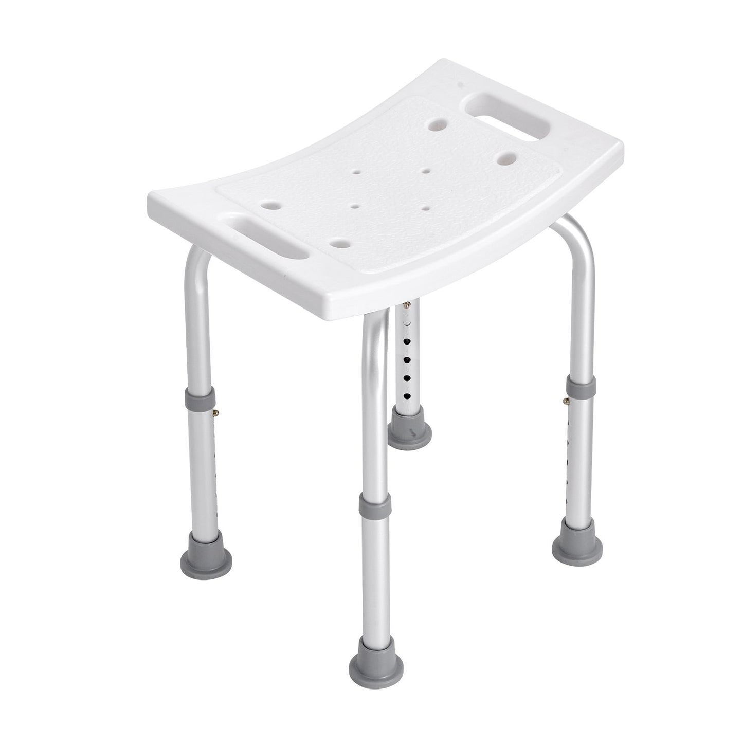 Shower chair, Adjustable height shower stool with built-in handles, Shower seat for indoor shower or bathtub, Non-slip bench Bathtub stool Seat for elderly disabled Handicap, 158.8 kg Capacity