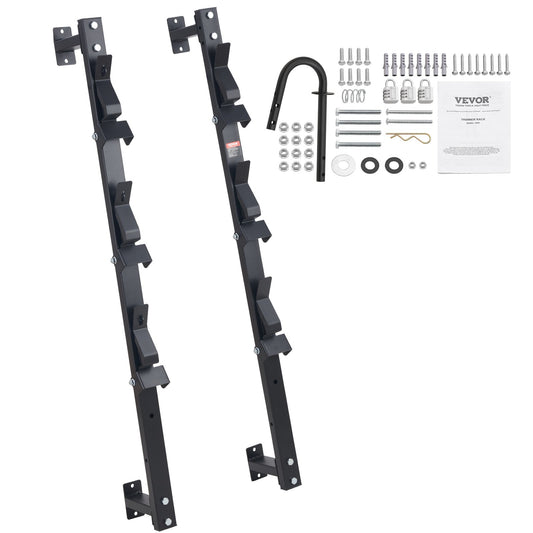 Trimmerställ, 3-places Weeder Trimmer Rack, Trimhållare Trailer Rack med zinklegering lösenordslås, väggmonterad eller monterad på sluten trailer Landskap Weed Eater, par