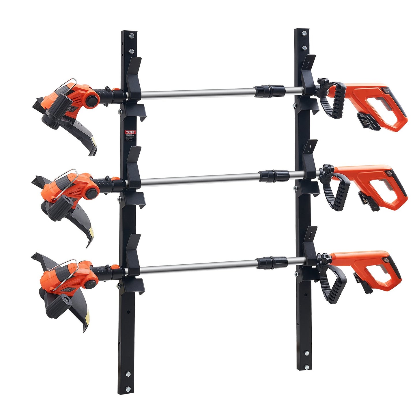 Trimmerställ, 3-places Weeder Trimmer Rack, Trimhållare Trailer Rack med zinklegering lösenordslås, väggmonterad eller monterad på sluten trailer Landskap Weed Eater, par