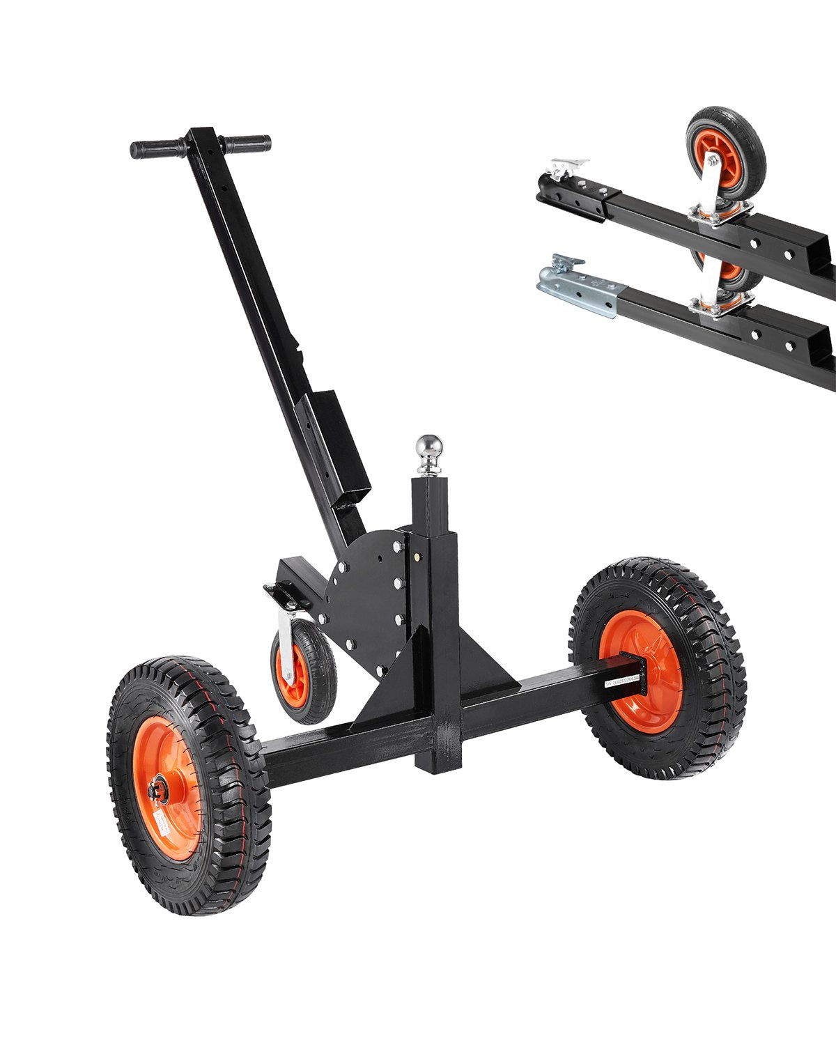 1500lbs 2-in-1 Trailer Dolly 22 and 26 in Adjustable Height 2-inch Ball with Wheels