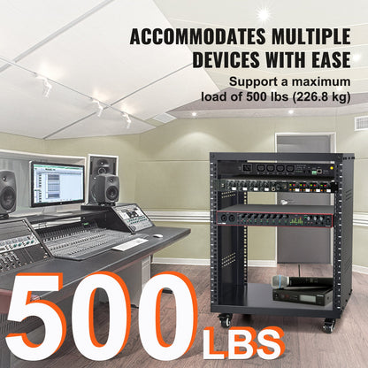 12U AV Rack Stativ 500 lbs Kapacitet Nätverk Stereo Recording Studio Rack
