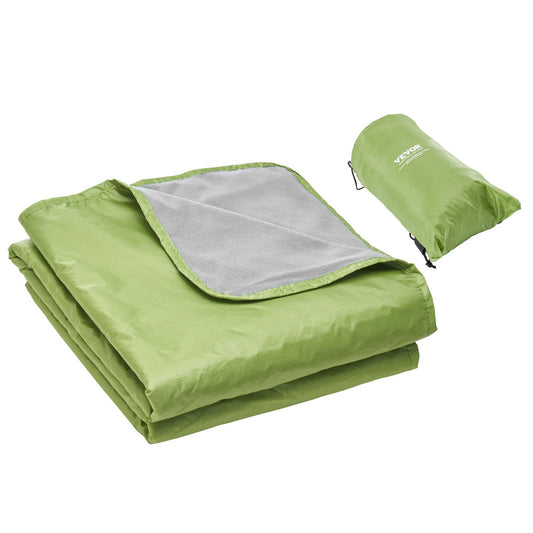 Campingfilt 79" x 59" Bärbar varm stadionfilt utomhus ljusgrön