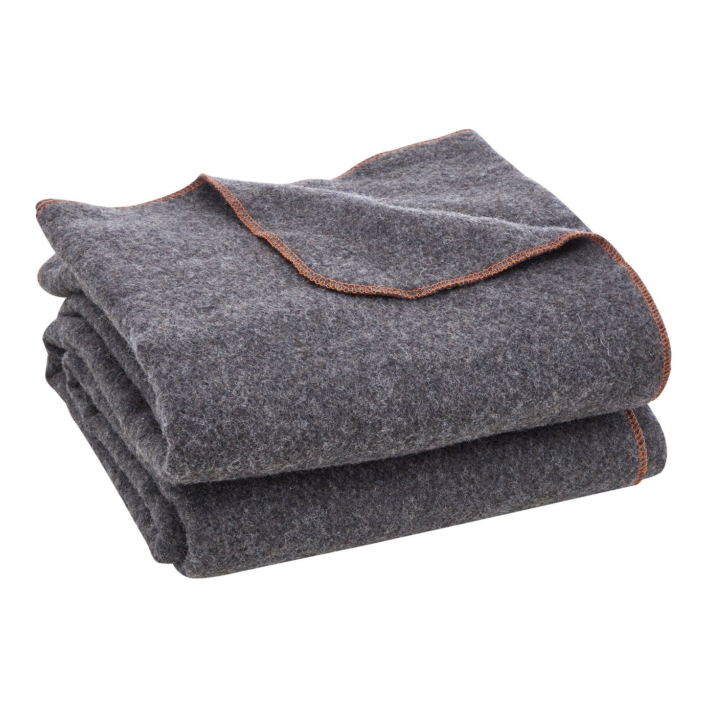 Wool Camping Filt 64" x 88" Varmt för Camping Vandringsresor Mörkgrå