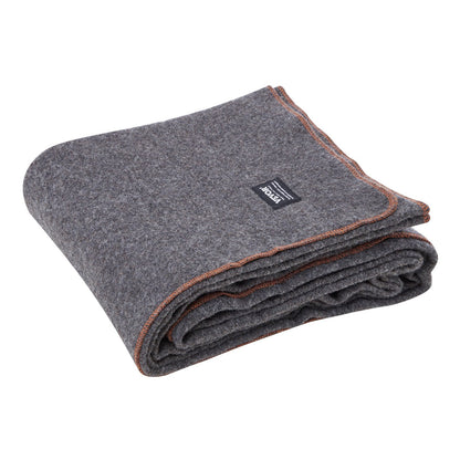 Wool Camping Filt 64" x 88" Varmt för Camping Vandringsresor Mörkgrå