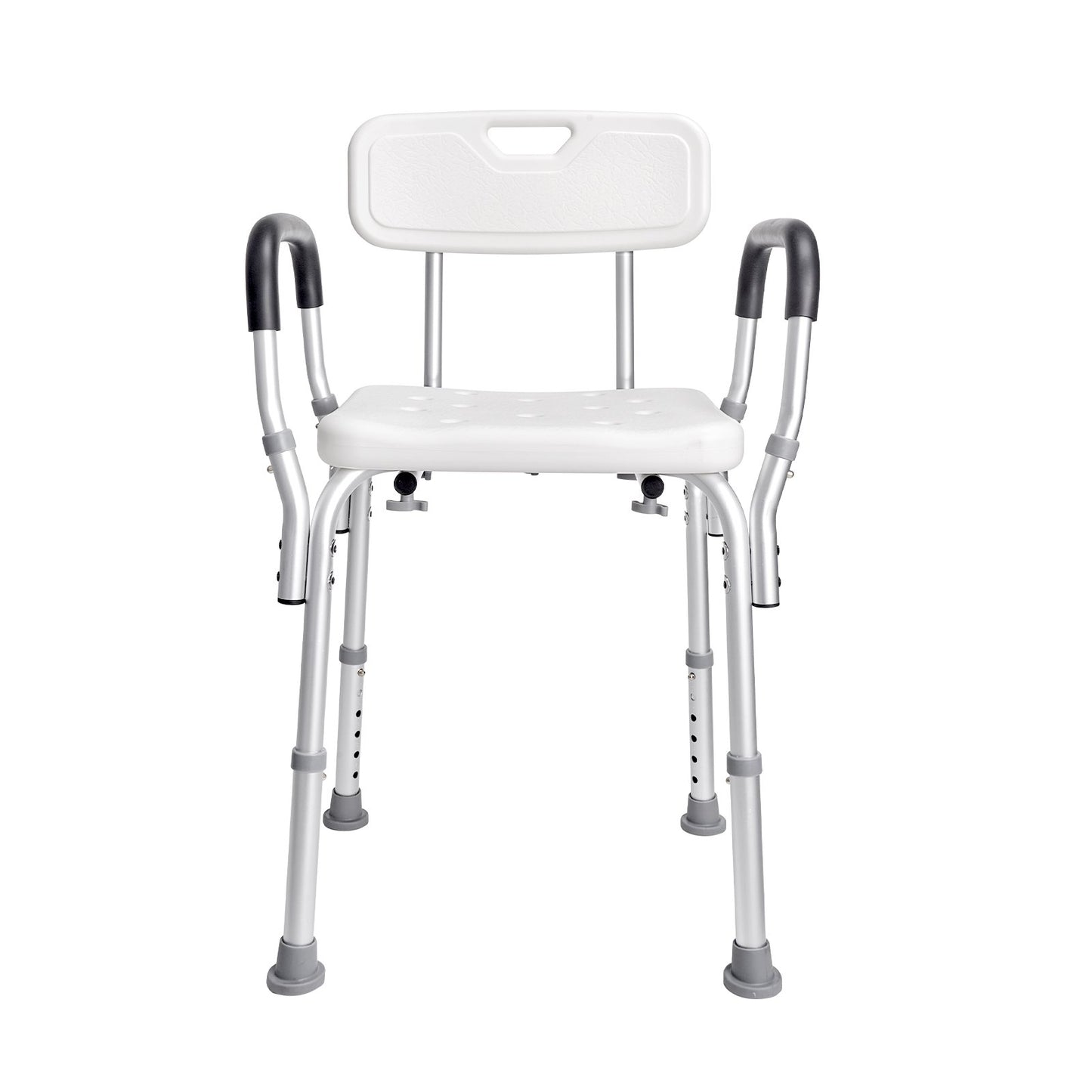 Shower Chair, Shower Seat with Back, Shower Stool with Adjustable Height, Shower Chair for Indoor Shower Tub, Non-Slip Bathroom Bench Bath Chair for Elderly Disabled Handicap, 158.8 kg Capacity
