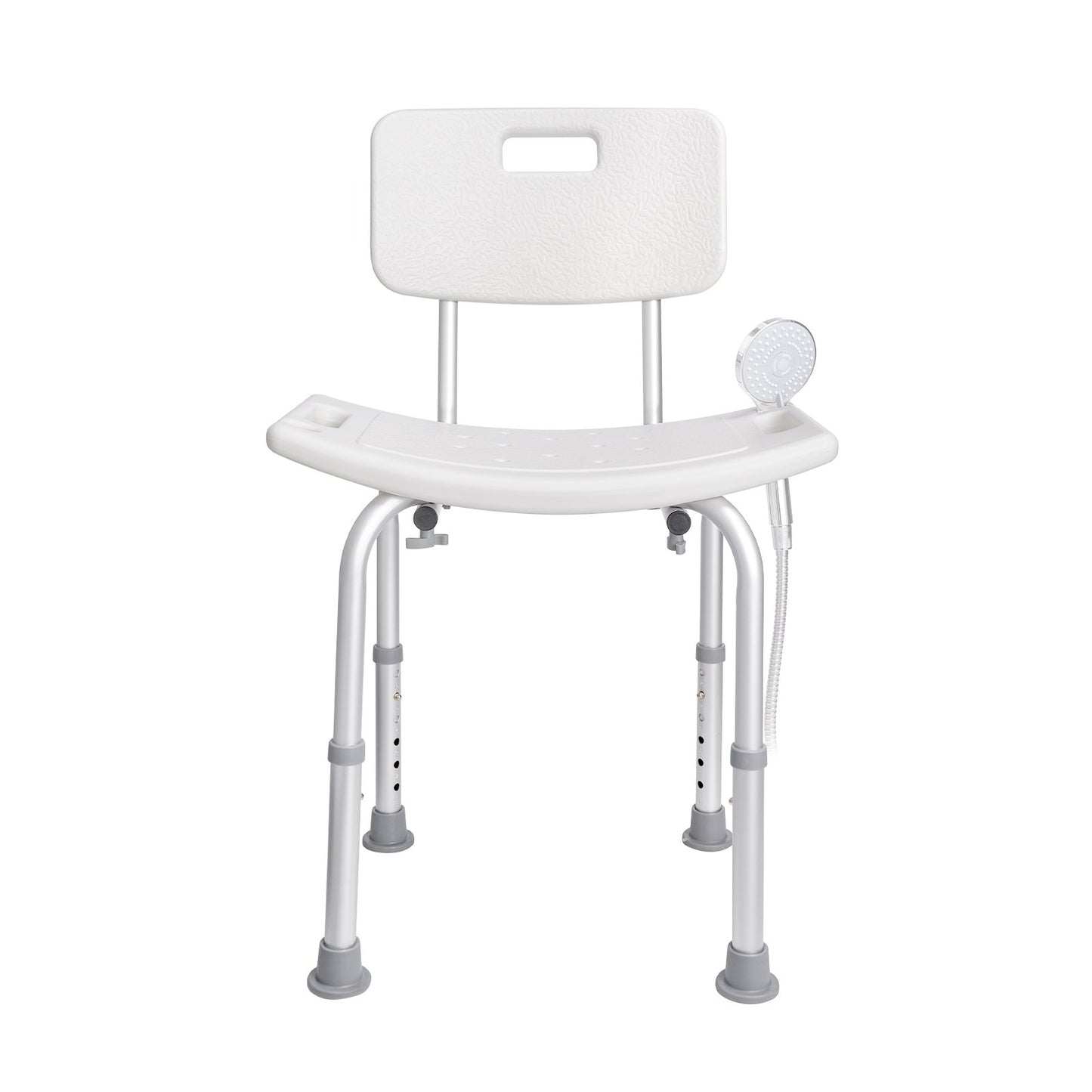 Shower Chair, Shower Seat with Back, Shower Stool with Adjustable Height, Shower Chair for Indoor Shower Tub, Non-Slip Bathroom Bench Bath Chair for Elderly Disabled Handicap, 158.8 kg Capacity