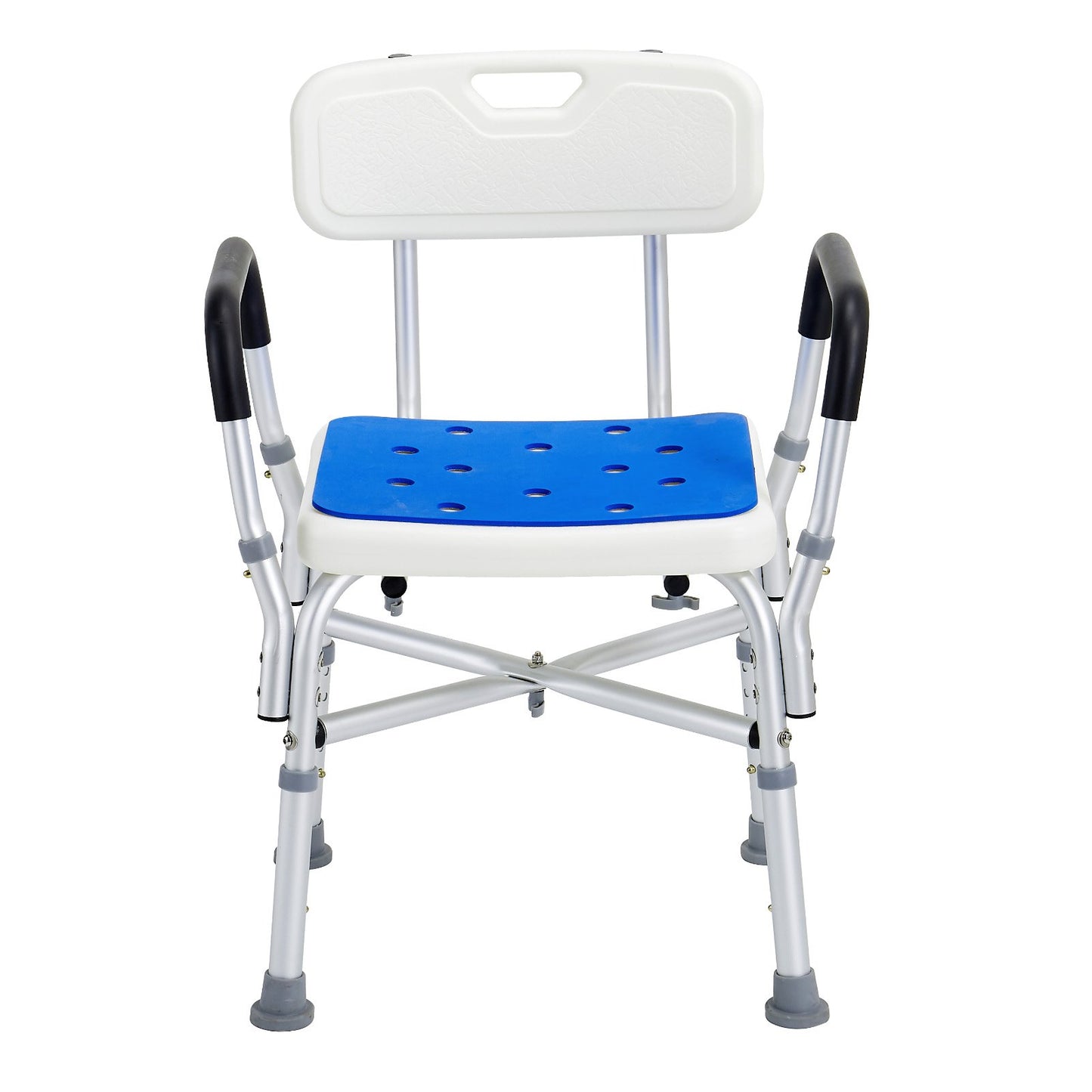 400lbs Shower Chair Bathtub Bench Arms Back Adjustable Height for Inside Bathtub