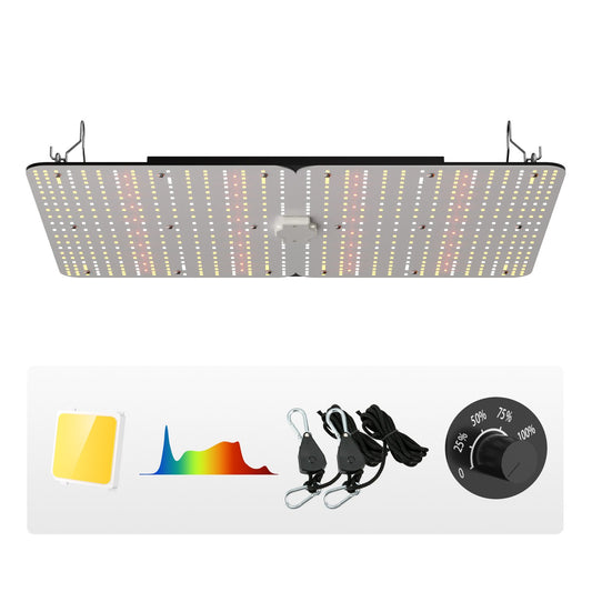 LED Grow Light, 300W Full Spectrum Dimbar, High Yield Samsung 2B1B Dioder Odlingslampa för inomhusväxter Fröplantor Veg och Bloom Växthusodling, Daisy Chain Driver för 3x3/4x4 fot odlingstält