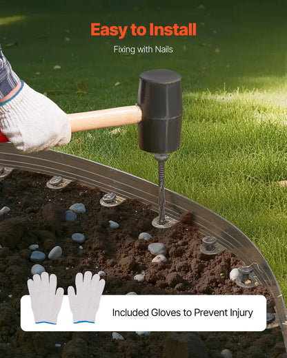 Metal Landscape Edging 10pack 60in Rust Resistant Bendable for Garden Yard