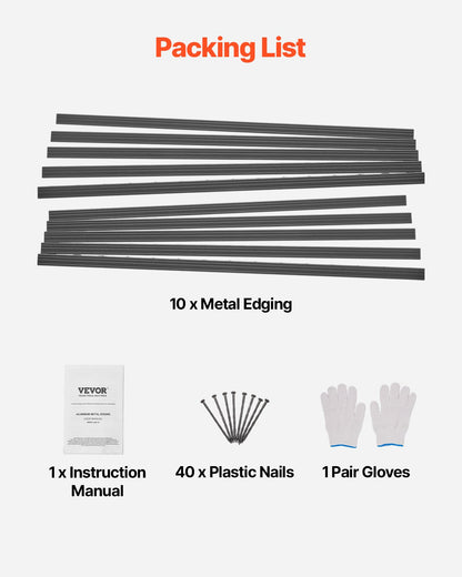 Metal Landscape Edging 10pack 60in Rust Resistant Bendable for Garden Yard