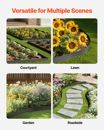 Metal Landscape Edging 10pack 60in Rust Resistant Bendable for Garden Yard