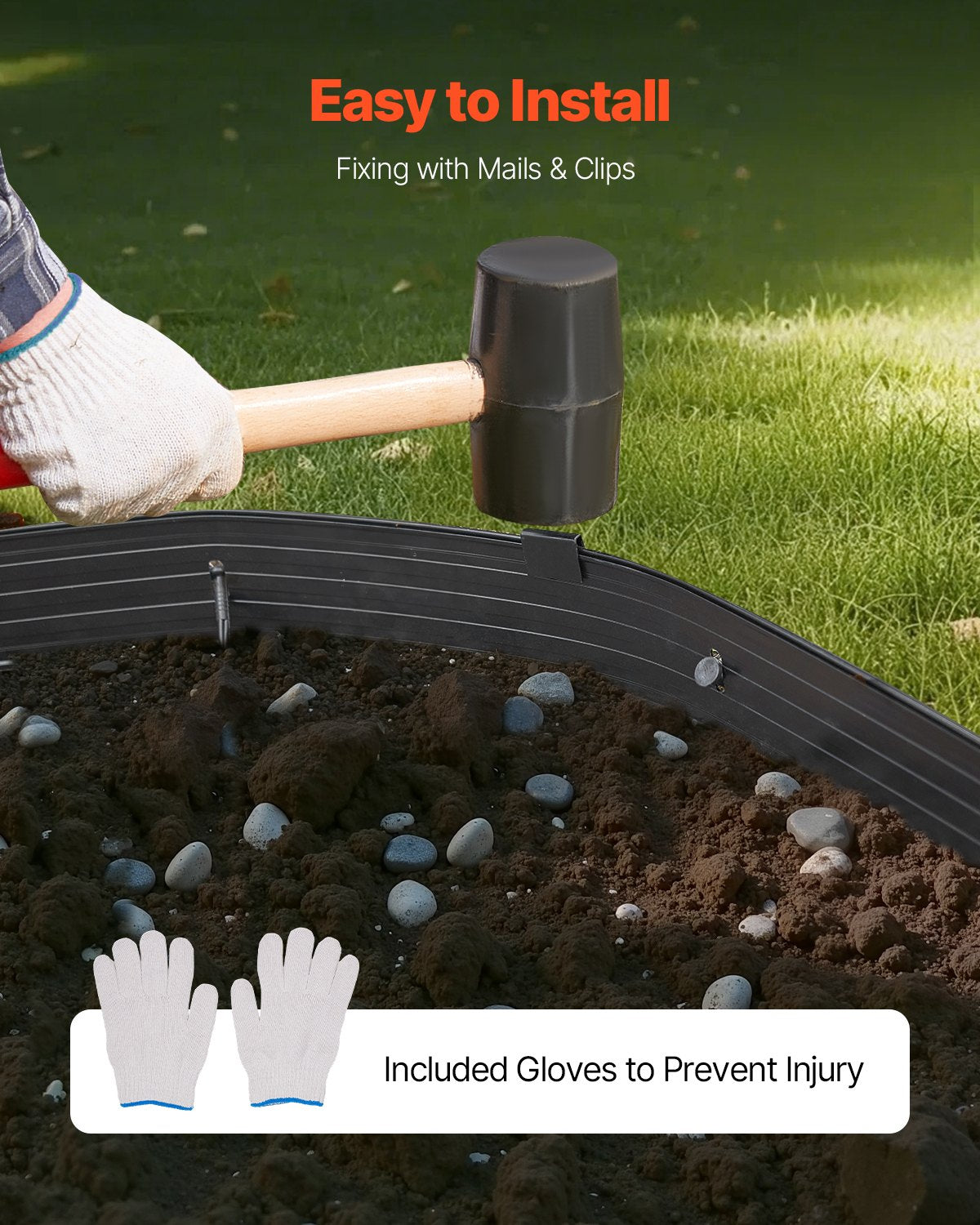 Metal Landscape Edging 8-Pack 72 Inch Rust Resistant Bendable for Garden Yard