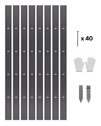 Metal Landscape Edging 8-Pack 72 Inch Rust Resistant Bendable for Garden Yard