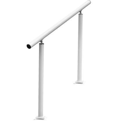 Handrail Outdoor Stairs, 4 Feet, 34 Inch Outdoor Ladder Railing White Outdoor Stair Railing Adjustable from 0 to 60 Degrees Handrail for Outdoor Stairs White Aluminum Stair Railing for Garden