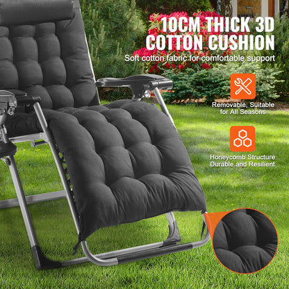 Zero Gravity Chair 26" Zero Gravity Recliner Lounge Chair inomhus och utomhus