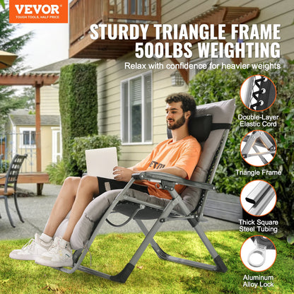 Zero Gravity Chair 33" Zero Gravity Recliner Lounge Chair Indoor and Outdoor