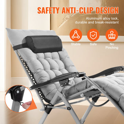 Zero Gravity Chair 33" Zero Gravity Recliner Lounge Chair Indoor and Outdoor