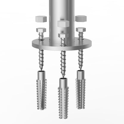 Pool Handrail 36 x 13 inch Aluminum with Base Plate for Indoor/Outdoor