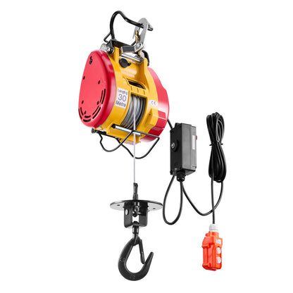 2-in-1 Portable Electric Lifting Winch 1100LBS Wired/Wireless Remote Control