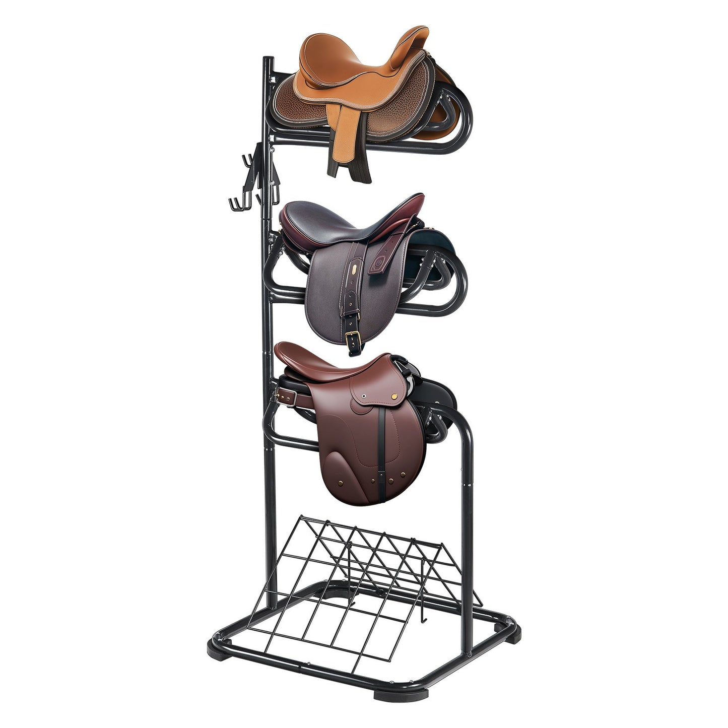 Freestanding Saddle Rack 3-Tier English and Western Saddle Rack