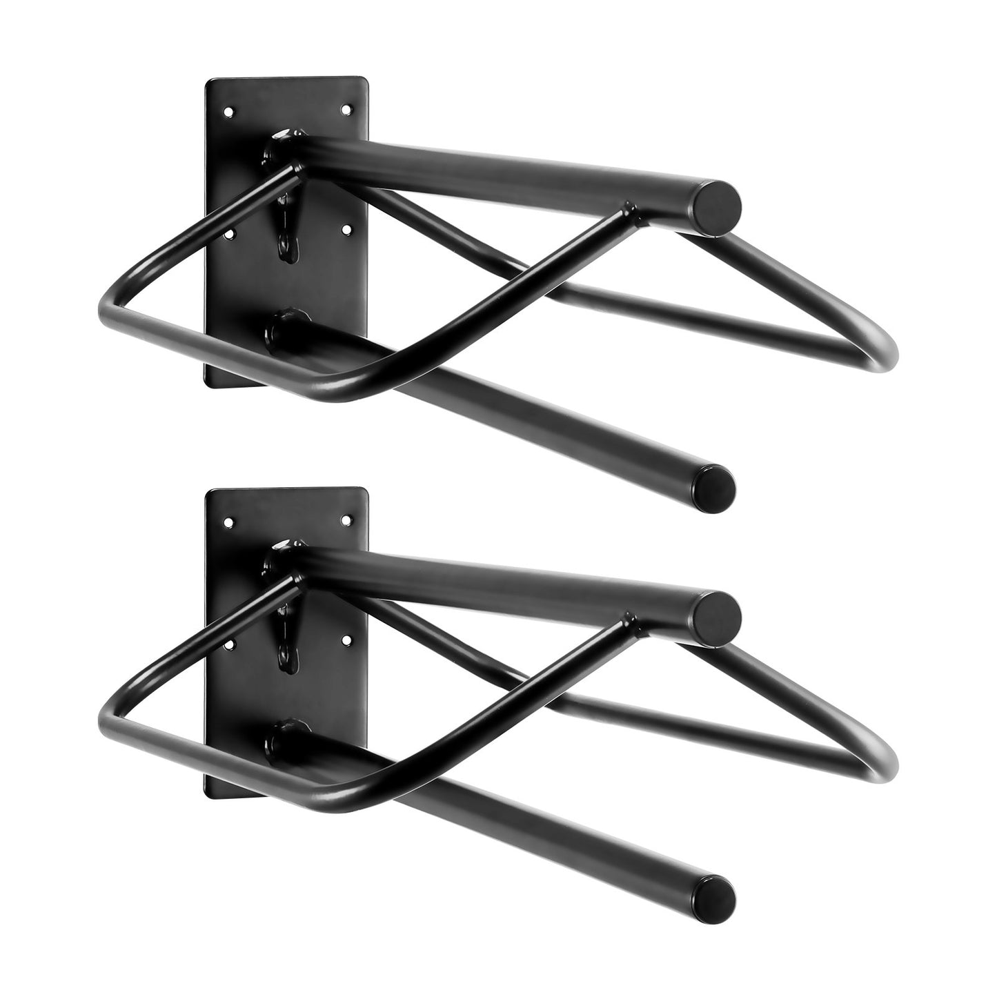 Saddle Rack with Pad Bar 2-pack Wall-mounted Horse Saddle Rack Black