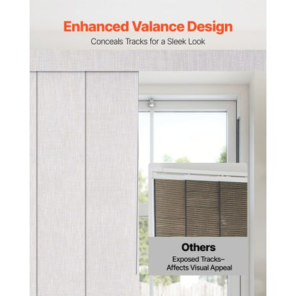 Panel Rail Blinds Extendable Rails 116 to 218 cm B Can Be Edge-cut Light Grey