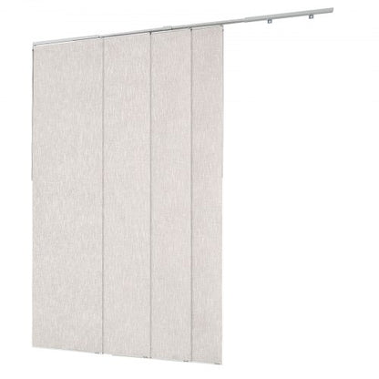Panel Rail Blinds Extendable Rails 116 to 218 cm B Can Be Edge-cut Light Grey