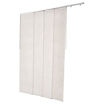 Panel Rail Blinds Extendable Rails 116 to 218 cm B Can Be Edge-cut Light Grey