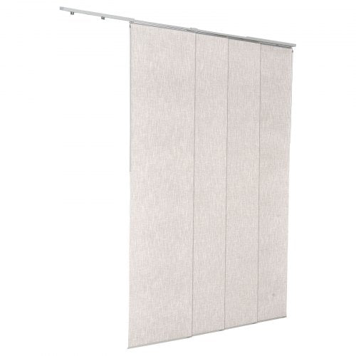 Panel Rail Blinds Extendable Rails 116 to 218 cm B Can Be Edge-cut Light Grey