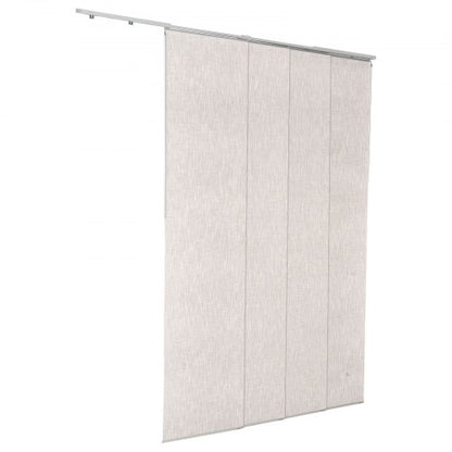 Panel Rail Blinds Extendable Rails 116 to 218 cm B Can Be Edge-cut Light Grey