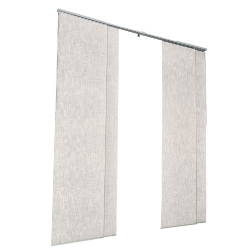 Panel Rail Blinds Extendable Rails 116 to 218 cm B Can Be Edge-cut Light Grey