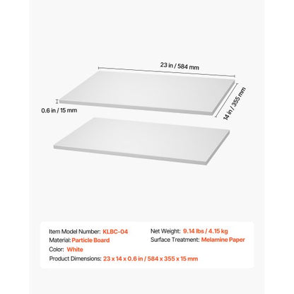 Melaminhyllor, 2 stycken, Träskåphyllor, Tillskurna i Storlek för Garderobssystem, Ersättningsskåphylla, Mångsidig Garderobsskiva för Garderober, Skåp eller andra specialanpassade hyllbehov |  EU