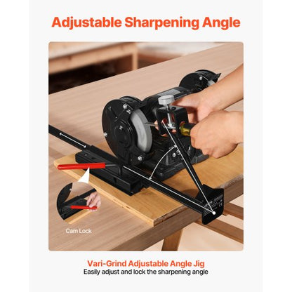 Multi-Grind slipningssystem Vari-Grind jigg för 6" och 8" bänkslipmaskiner