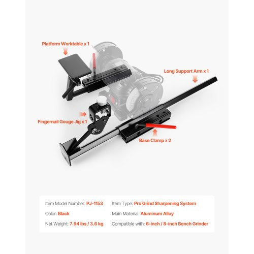 Multi-Grind slipningssystem Vari-Grind jigg för 6" och 8" bänkslipmaskiner