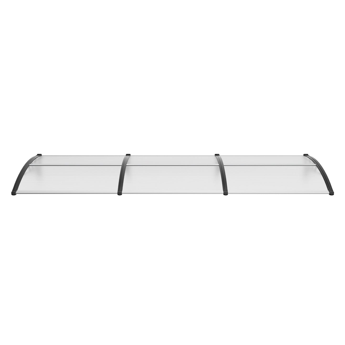 Fönsterdörrsmarkis, 38" x 117" Dörrtak exteriör, UF50+ PC-solskyddsmarkiser, uteplatsmarkis Solskydd, Transparent, Vattentät, för sollucka, UV, regn, snöskydd