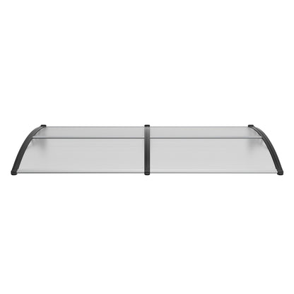 Fenster-/Türmarkise, 101,6 x 203,2 cm, UPF 50+, Polycarbonat, für Eingangstüren, Außenfenstermarkise, Überhangmarkise für die Vordertür für Sonnenläden, UV-, Regen- und Schneeschutz, Hohlgewebe