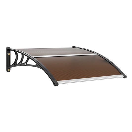 Window Door Awning Canopy 40" x 40", UPF 50+ Polycarbonate Entry Door Outdoor Window Awning Exterior, Front Door Overhang Awning for Sunroof, UV, Rain, Snow Protection, Hollow Fabric
