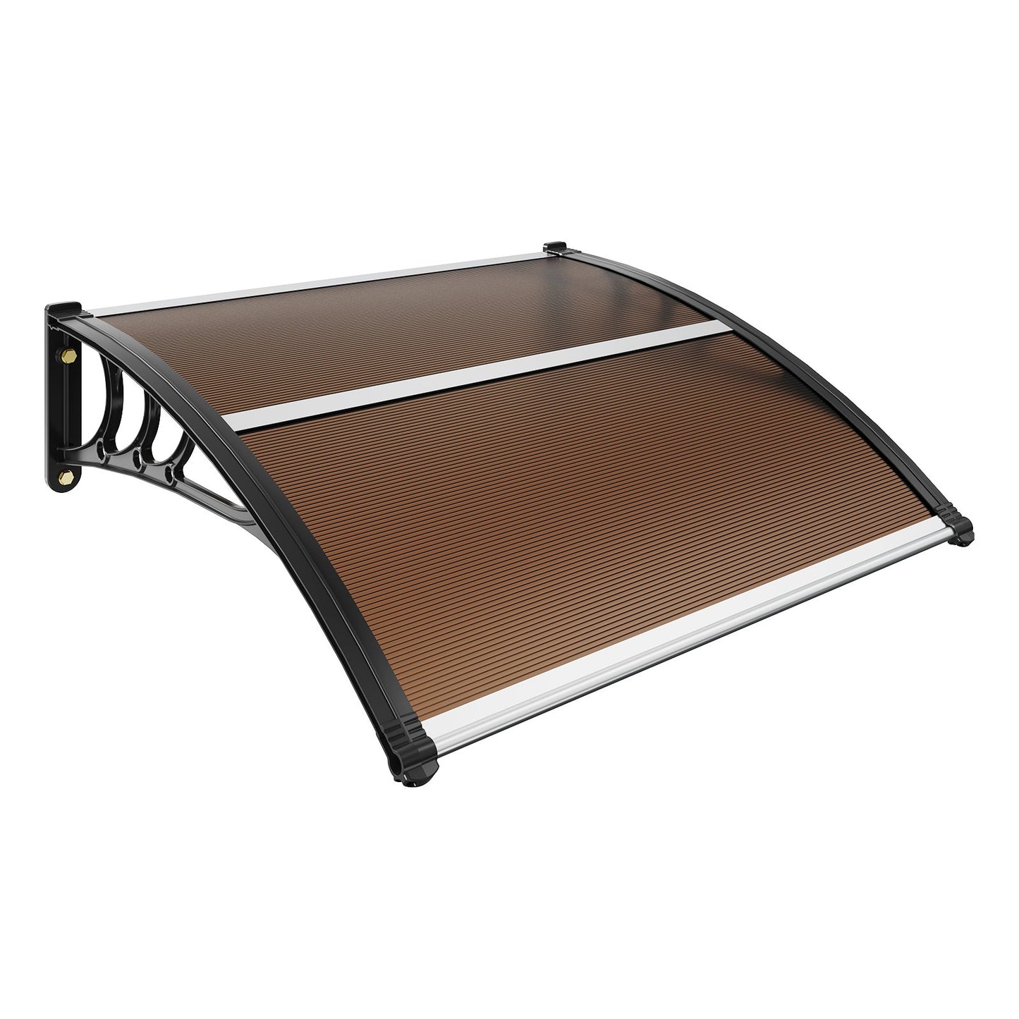 Window Door Awning Canopy 40" x 40", UPF 50+ Polycarbonate Entry Door Outdoor Window Awning Exterior, Front Door Overhang Awning for Sunroof, UV, Rain, Snow Protection, Hollow Fabric