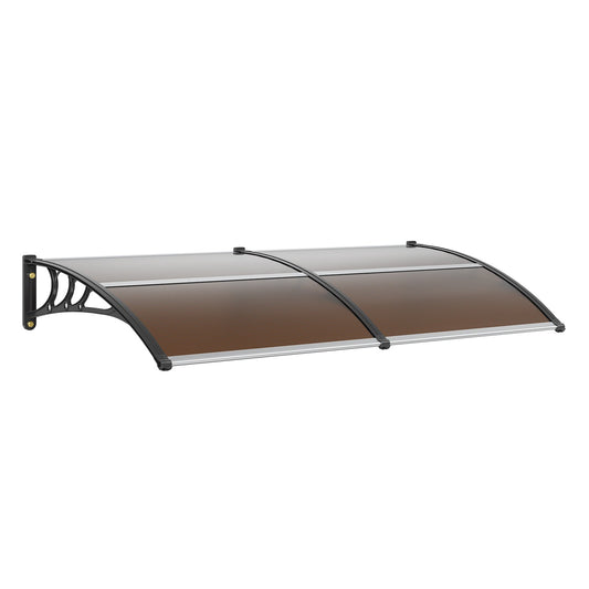 Window Door Awning 80" x 40", UPF 50+ Polycarbonate Entry Door Outdoor Window Awning Exterior, Front Door Overhang Awning for Sunroof, UV, Rain, Snow Protection, Hollow Fabric