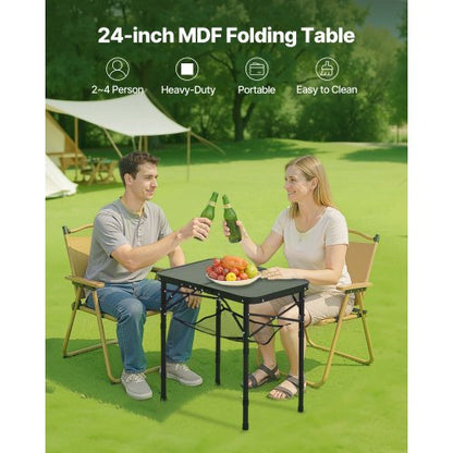 60cm Foldable Portable Camping Table Aluminum Picnic Table Indoor Outdoor | EU