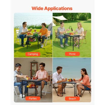 60cm Foldable Portable Camping Table Aluminum Picnic Table Indoor Outdoor | EU