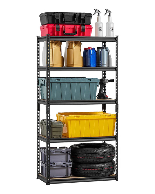 Förvaringshyllor 16" D x 32" B x 62,8" H 5-vånings Garage Förvaringshyllor