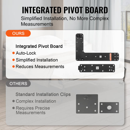 Murphy Bed Kit Queen Size Vertikal Deluxe DIY Väggsäng Hårdvara Vikbar