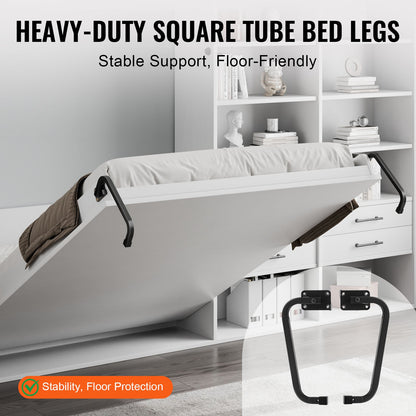 Murphy Bed Kit Queen Size Vertikal Deluxe DIY Väggsäng Hårdvara Vikbar