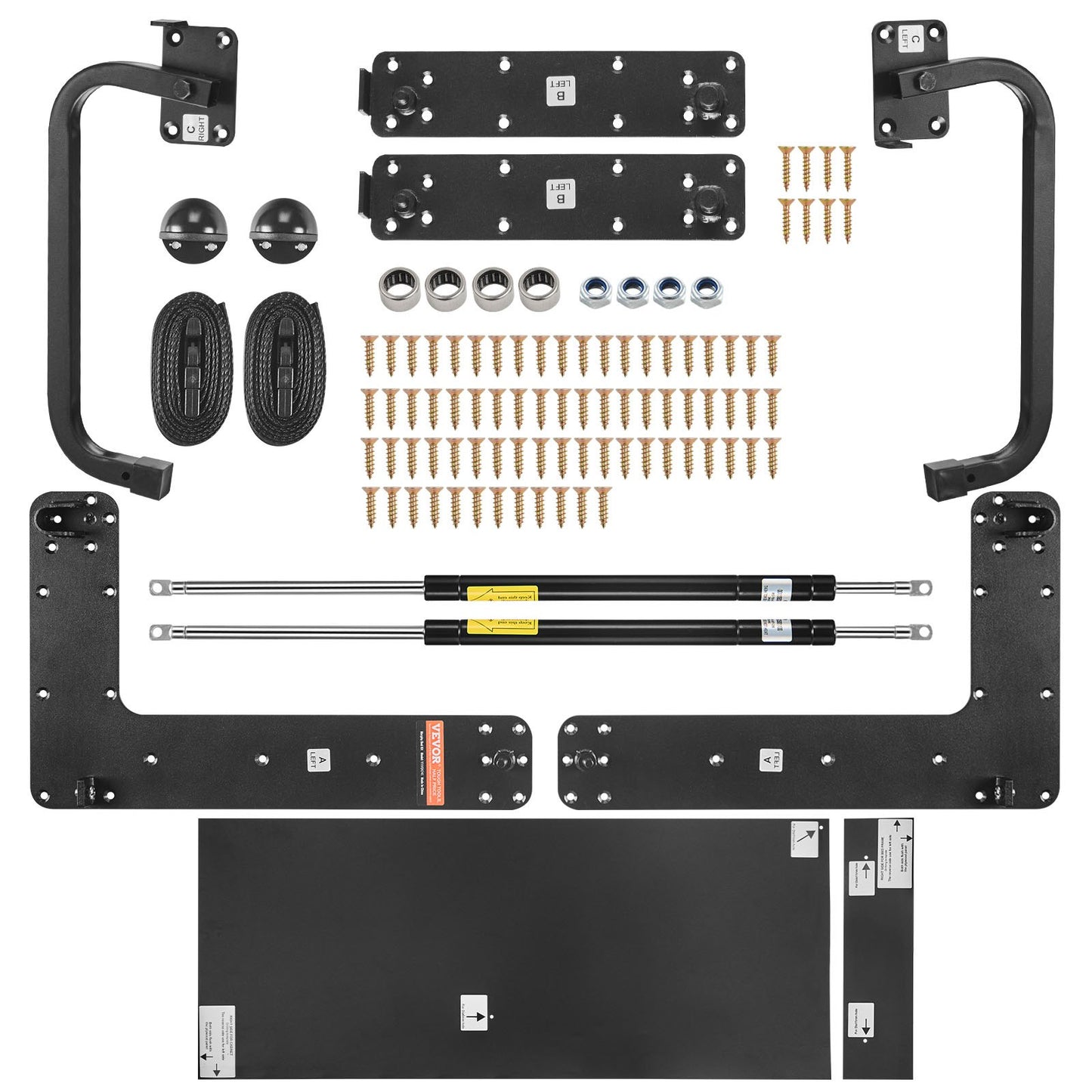 Murphy Bed Kit Queen Size Vertikal Deluxe DIY Väggsäng Hårdvara Vikbar