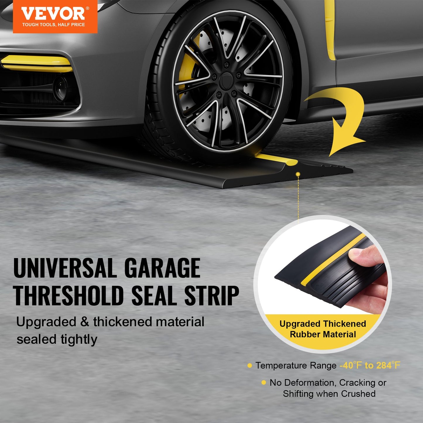 Garageport Tröskel Tätningslist 12 FT Universal Botten Vattentät PVC