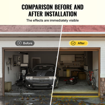 Garageport Tröskel Tätningslist 12 FT Universal Botten Vattentät PVC
