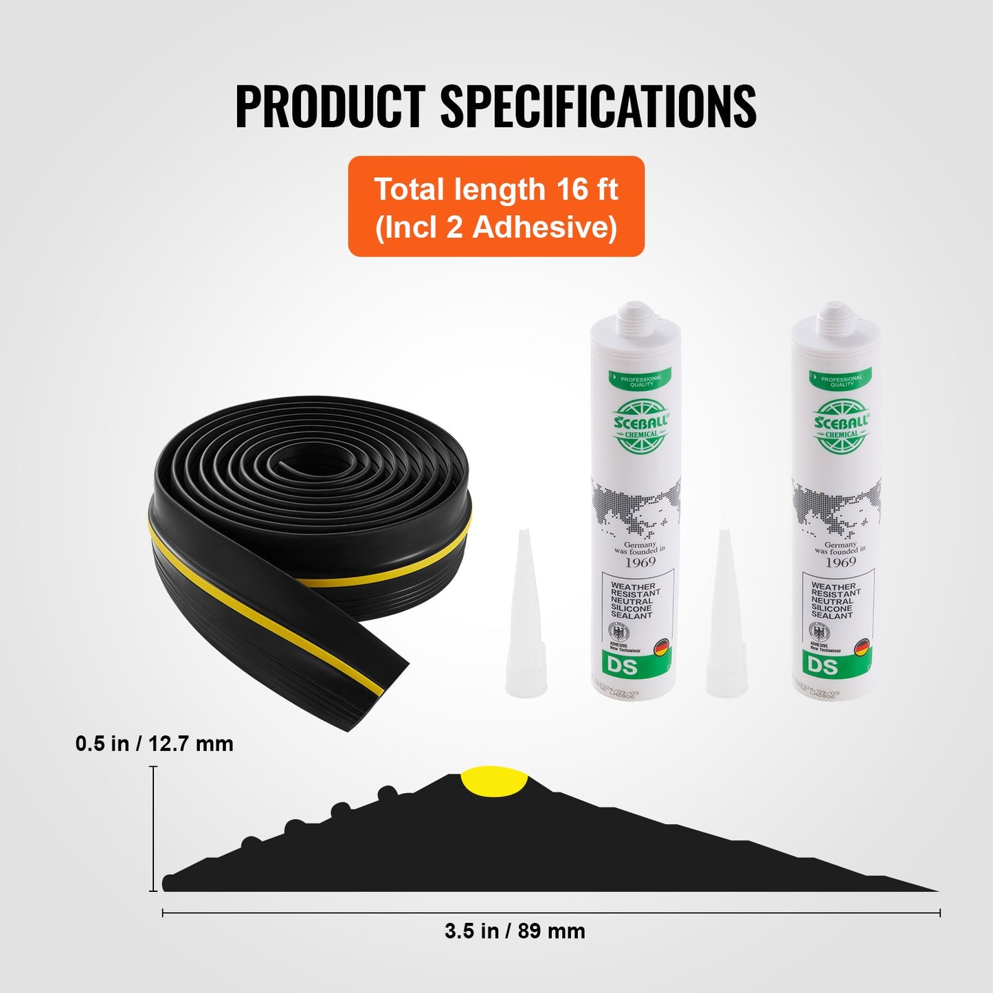 Garage Door Threshold and Bottom Seals Kit 16 FT Universal Waterproof PVC