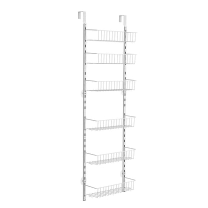 6-Tier Over the Door Pantry Organizer Hanging Storage Rack Adjustable