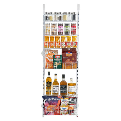 6-Tier Over the Door Pantry Organizer Hanging Storage Rack Adjustable